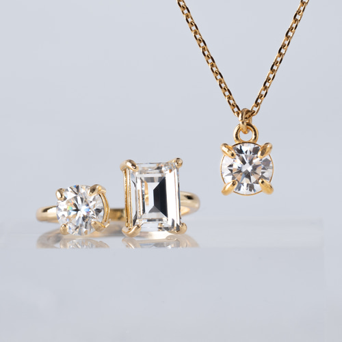 モアサナイト6mm 2点セット