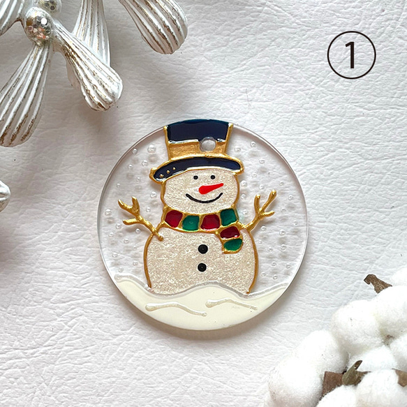 煌めくXmasオーナメント アクリル5cm 2枚目の画像