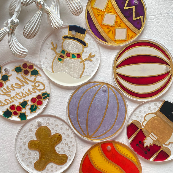 煌めくXmasオーナメント アクリル5cm 10枚目の画像
