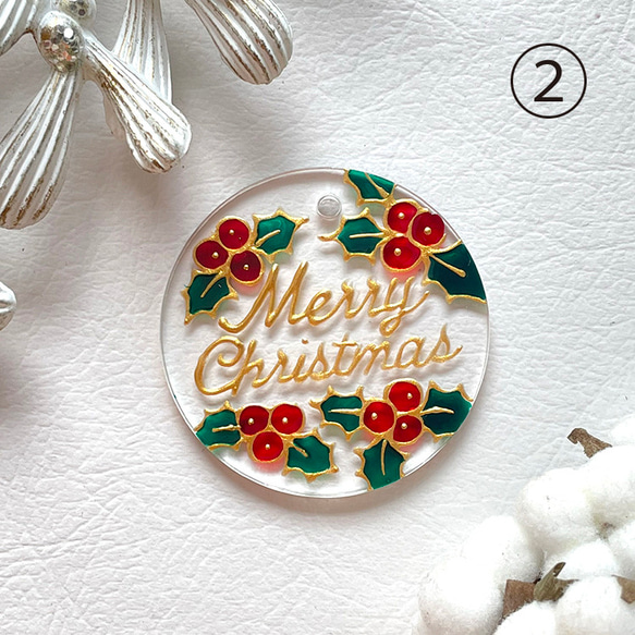 煌めくXmasオーナメント アクリル5cm 3枚目の画像