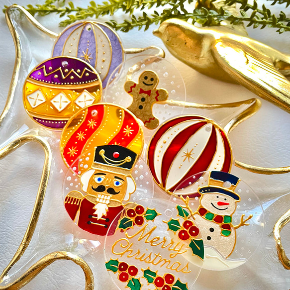 煌めくXmasオーナメント アクリル5cm 1枚目の画像