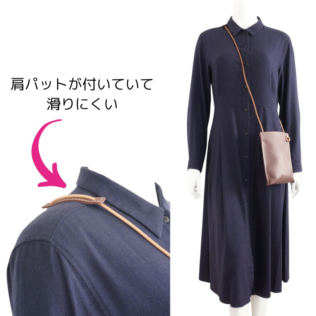 温もりのレザーサコッシュ 優しい茶系のハーモニー｜詳細画像