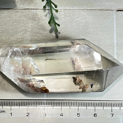 アンフィボール ガーデンクォーツ レインボー 水晶 ダブルポイント 