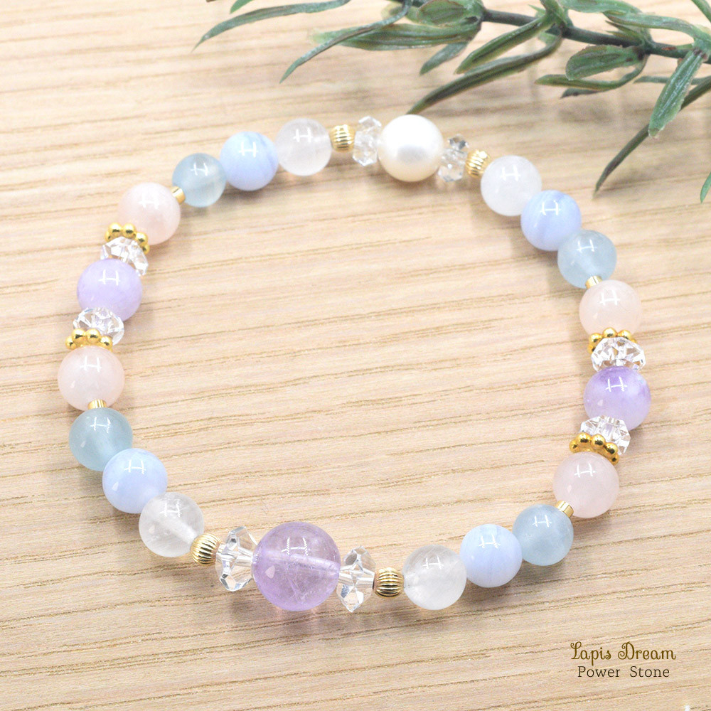 守護霊さまからオーダーメイドブレスレット＆メッセージ 楽天市場】【残りわずか】 Lunya×ひいらぎ『おまもりブレス 指月