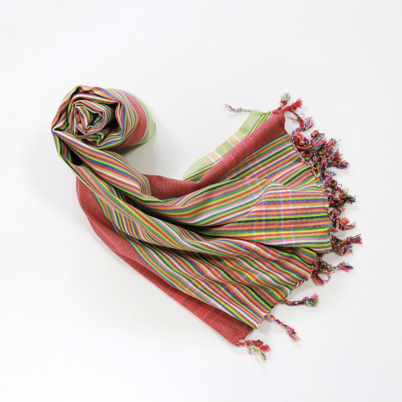 ケニアの綿織物 キコイ（ Kikoi ）ショール大判 ストール 羽織る