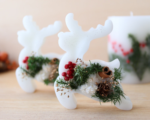 クリスマスアロマワックスサシェ置き型トナカイ キャンドル