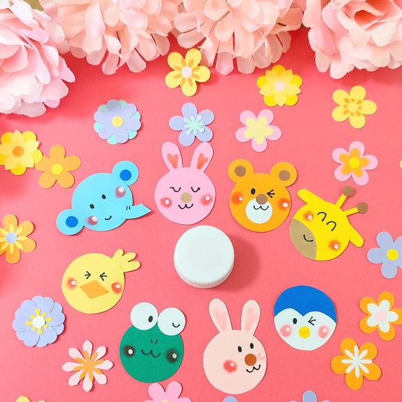 ラミネート可 写真 色紙 手紙 壁面 アルバム 飾り パーツ ～ミニ動物