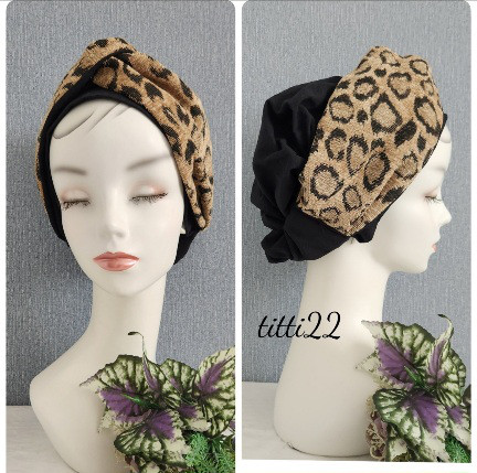 new【大人気！レオパード】帽子にもなるヘアターバン