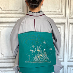 半衿(オフホワイトxミモザ)① ☆ミモザ2025☆ 和装小物（帯・半襟