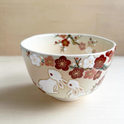 虹色のお花のお茶碗（1つのお値段です） 茶碗・めし碗 手作り陶器Rie