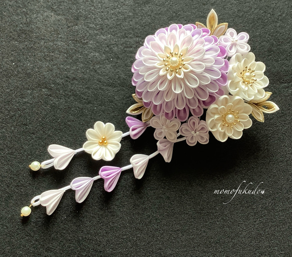 成人式　卒業式　結婚式　髪飾り　つまみ細工　115 成人式　卒業式　結婚式　髪飾り　つまみ細工　115