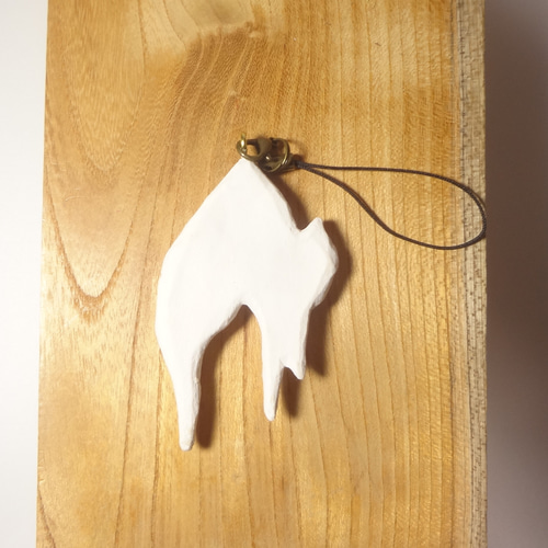 彫刻 アート 『 吊るされ猫 』 抽象 オリジナル オブジェ ペンダント