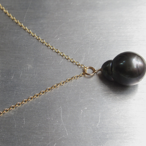 南洋真珠 タヒチアンブラックパール バロック 1粒限定 *** (14Kgf