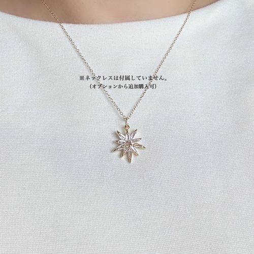 選べる天然石チャーム＋スター(CZ) ネックレスチャーム5点