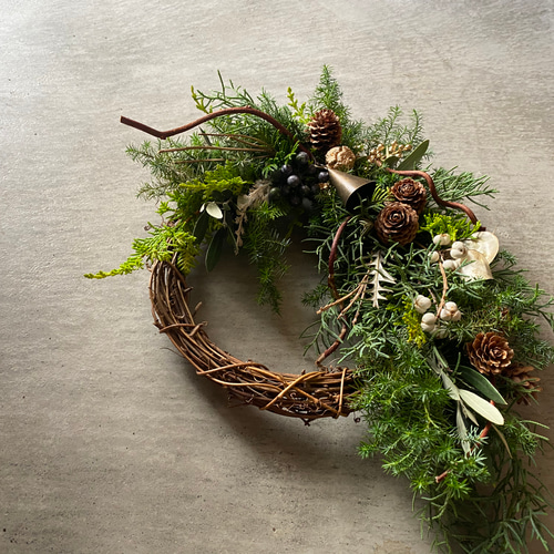 2024 X'mas 『森の香りのリース』 /クリスマスベルリース/フレッシュ