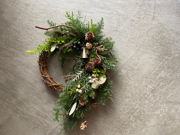 2024 X'mas 『森の香りのリース』 /クリスマスベルリース/フレッシュ