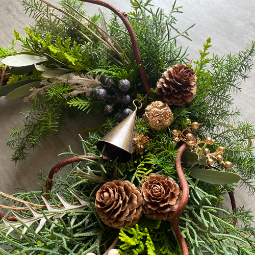 2024 X'mas 『森の香りのリース』 /クリスマスベルリース/フレッシュ