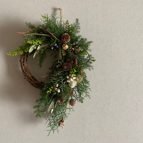 2024 X'mas 『森の香りのリース』 /クリスマスベルリース/フレッシュ