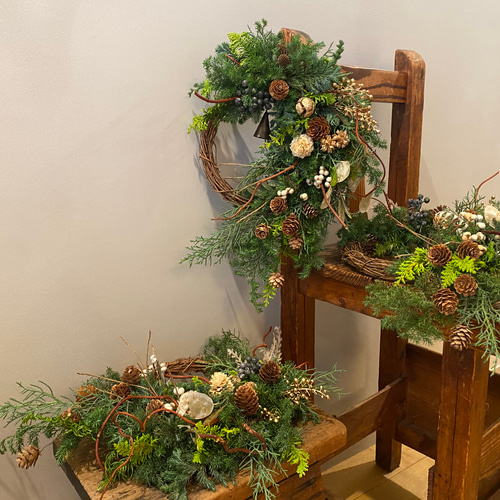 2024 X'mas 『森の香りのリース』 /クリスマスベルリース/フレッシュ