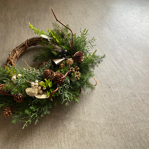 2024 X'mas 『森の香りのリース』 /クリスマスベルリース/フレッシュ