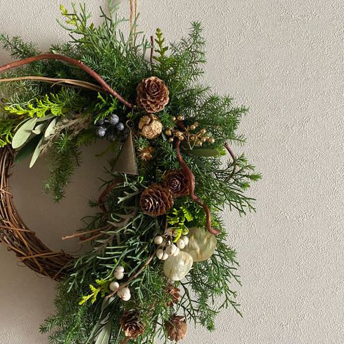 2024 X'mas 『森の香りのリース』 /クリスマスベルリース/フレッシュ