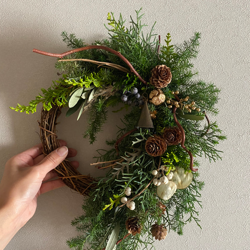 2024 X'mas 『森の香りのリース』 /クリスマスベルリース/フレッシュ