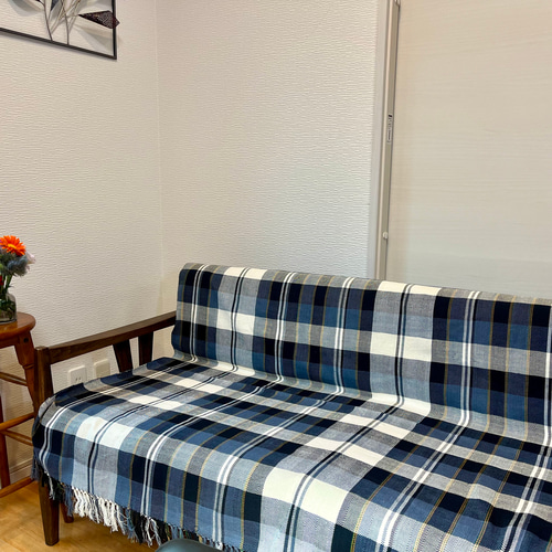 マルチクロス マルチカバー 「マドラスチェック」ソファカバー