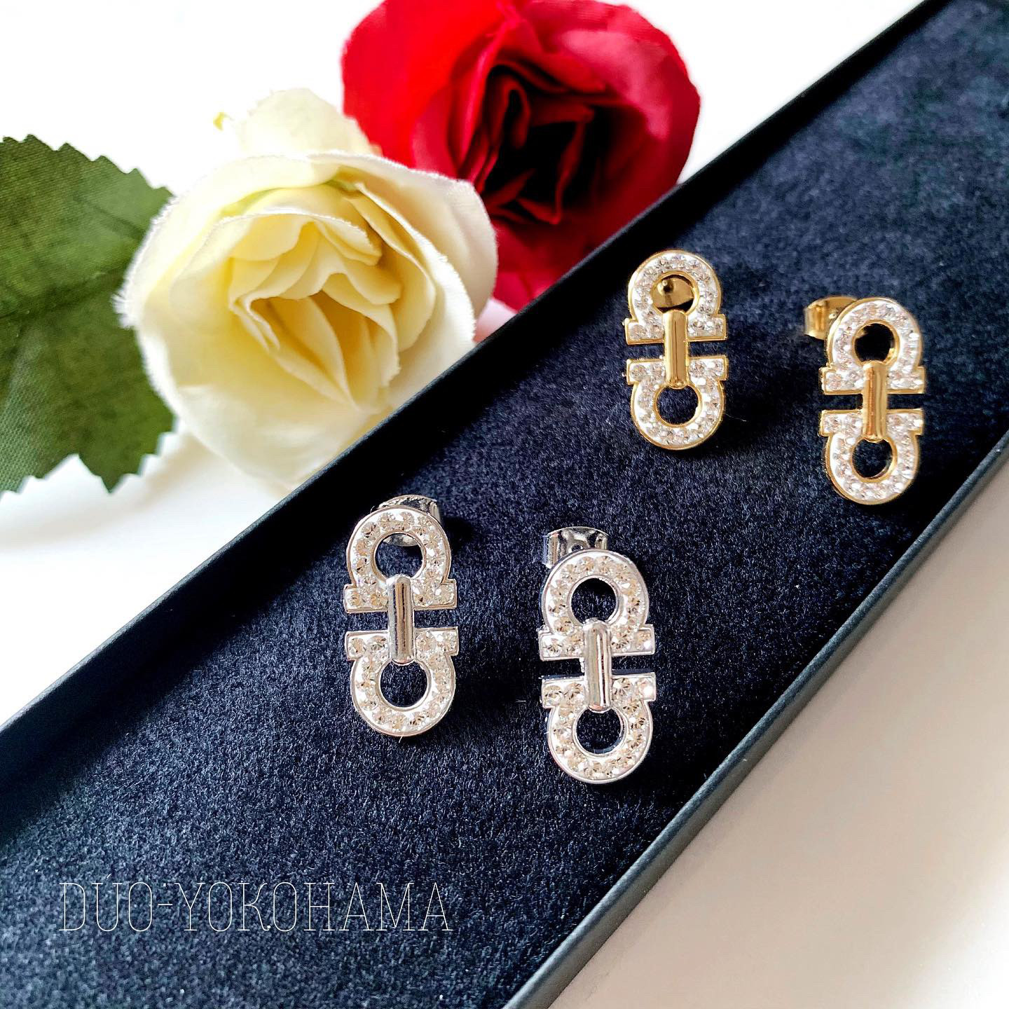 【送料無料】デザインピアス　イヤリング　ベルトモチーフ