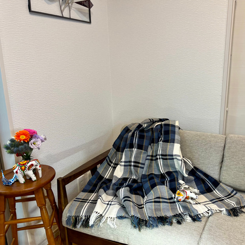 マルチクロス マルチカバー 「マドラスチェック」ソファカバー