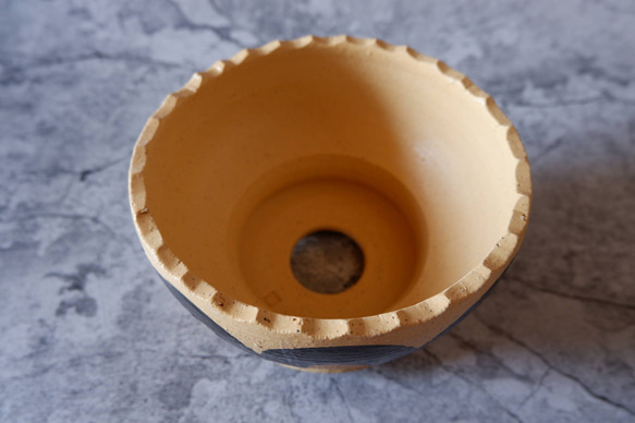 6号黄土黒化粧鉢655　塊根植物　多肉植物　盆栽　植木鉢　作家鉢　沖縄 4枚目の画像