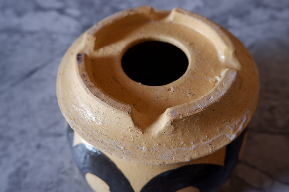 6号黄土黒化粧鉢655　塊根植物　多肉植物　盆栽　植木鉢　作家鉢　沖縄 6枚目の画像