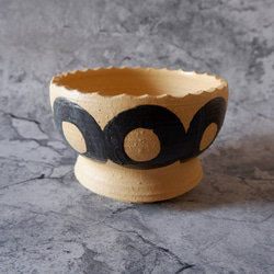 6号黄土黒化粧鉢655　塊根植物　多肉植物　盆栽　植木鉢　作家鉢　沖縄 1枚目の画像