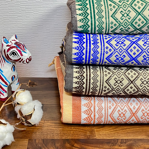 マルチクロス マルチカバー ミャンマー民族の伝統的な模様をモチーフ