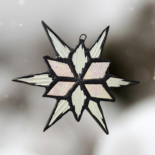 クリスマススター ステンドグラス クリスマス雑貨 サンキャッチャー