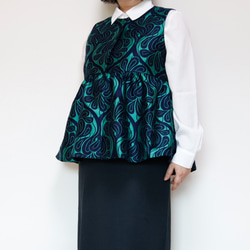 ペプラムベスト コベントガーデーン グリーン  卒入式 セレモニー オフィス パーティ 結婚式 11枚目の画像