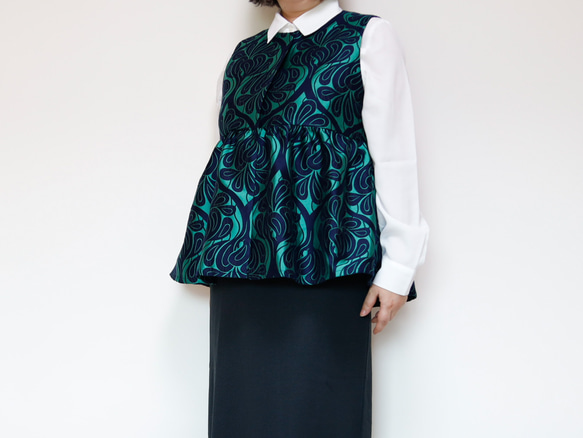 ペプラムベスト コベントガーデーン グリーン  卒入式 セレモニー オフィス パーティ 結婚式 11枚目の画像