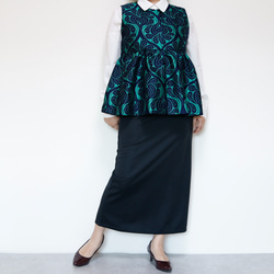 ペプラムベスト コベントガーデーン グリーン  卒入式 セレモニー オフィス パーティ 結婚式 12枚目の画像