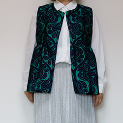 ペプラムベスト コベントガーデーン グリーン  卒入式 セレモニー オフィス パーティ 結婚式 9枚目の画像