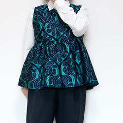 ペプラムベスト コベントガーデーン グリーン  卒入式 セレモニー オフィス パーティ 結婚式 6枚目の画像