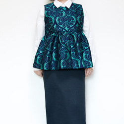 ペプラムベスト コベントガーデーン グリーン  卒入式 セレモニー オフィス パーティ 結婚式 2枚目の画像