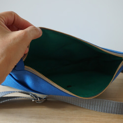 倉敷帆布サコッシュ (M)ブルー 7枚目の画像