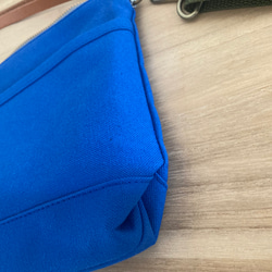 倉敷帆布サコッシュ (M)ブルー 8枚目の画像