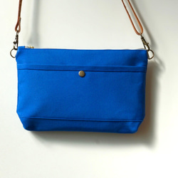 倉敷帆布サコッシュ (M)ブルー 3枚目の画像