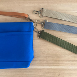 倉敷帆布サコッシュ (M)ブルー 5枚目の画像