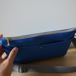 倉敷帆布サコッシュ (M)ブルー 6枚目の画像