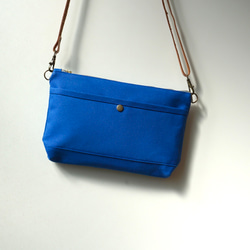 倉敷帆布サコッシュ (M)ブルー 4枚目の画像