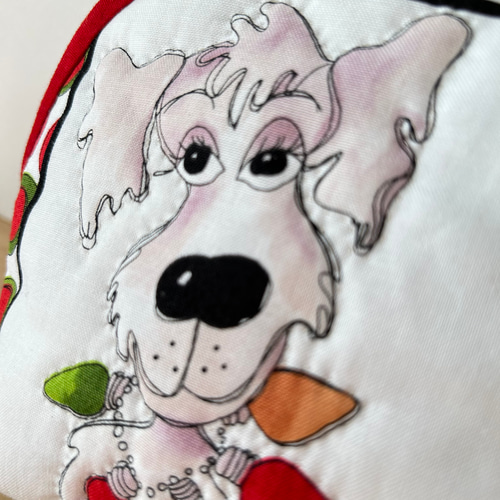 ✨完成品✨クリスマスポーチ (大きめ) ラウンドポーチ キルトポーチ