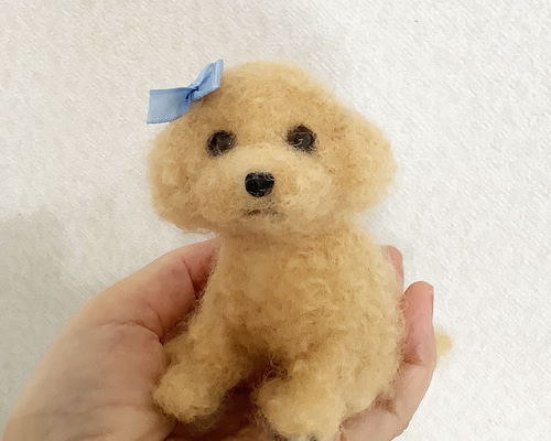 羊毛フェルト＊トイプードルの子犬＊犬＊子犬 羊毛フェルト