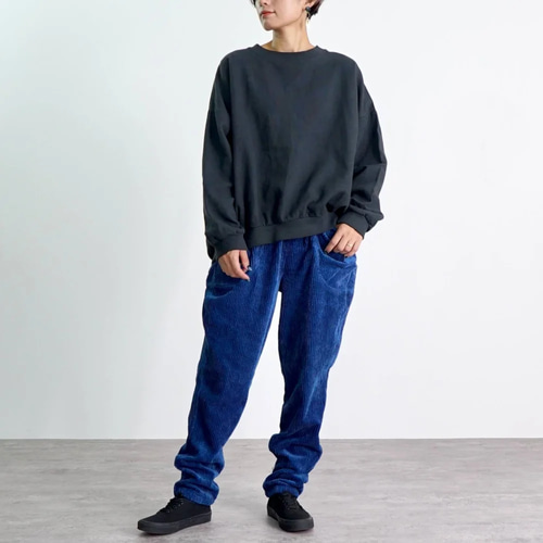 コーデュロイキャンプワークパンツ/ブルー/遠州織物 ロングパンツ