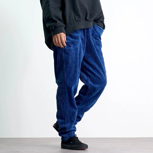 コーデュロイキャンプワークパンツ/ブルー/遠州織物 ロングパンツ